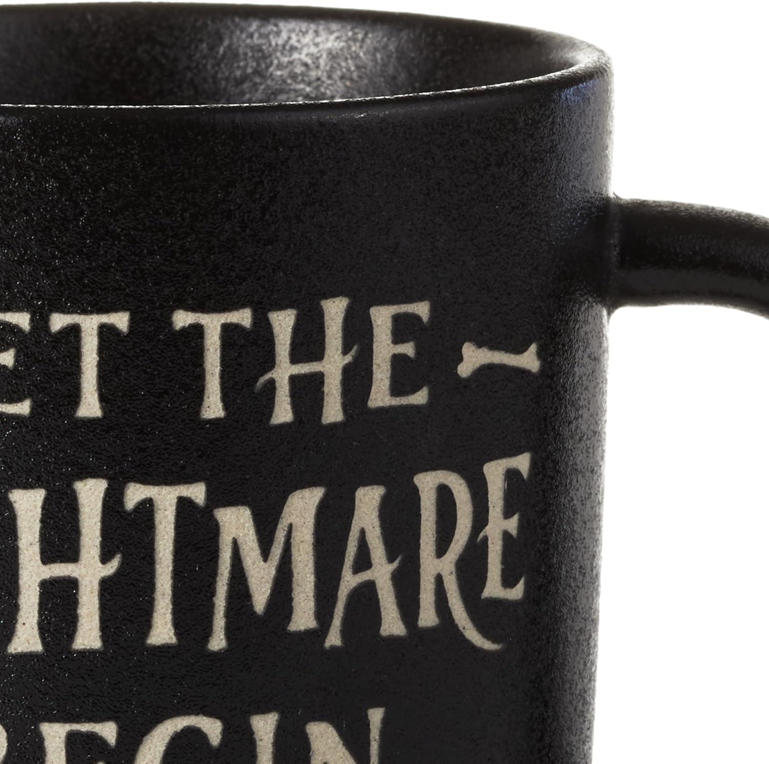 imageHallmark Shoebox Funny Cat Mug 16 oz Kevin Is Judging Your Choices Gift for Friend Parent Teacher Cat Mom Christmas BirthdaysLet the Nightmare Begin