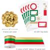 Hallmark Rustic Red and Green Christmas Wrapping Paper Set (90 sq. ft. ttl, 10 Bows, 4 Ribbon Colors, 40 Gift Tag Stickers) Snowflakes, Trees, Plaid(Red  Green and Gold)
