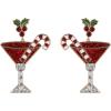 Hallmark Candy Cane Martini Earrings