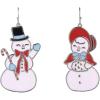 Hallmark Snowman and Snowwoman Earrings