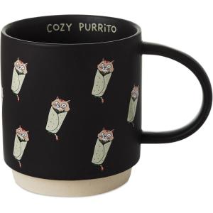 Hallmark Shoebox Funny Cat Mug, 16 oz. (Kevin Is Judging Your Choices) Gift for Friend, Parent, Teacher, Cat Mom, Christmas, Birthdays(Cat Burrito Mug)