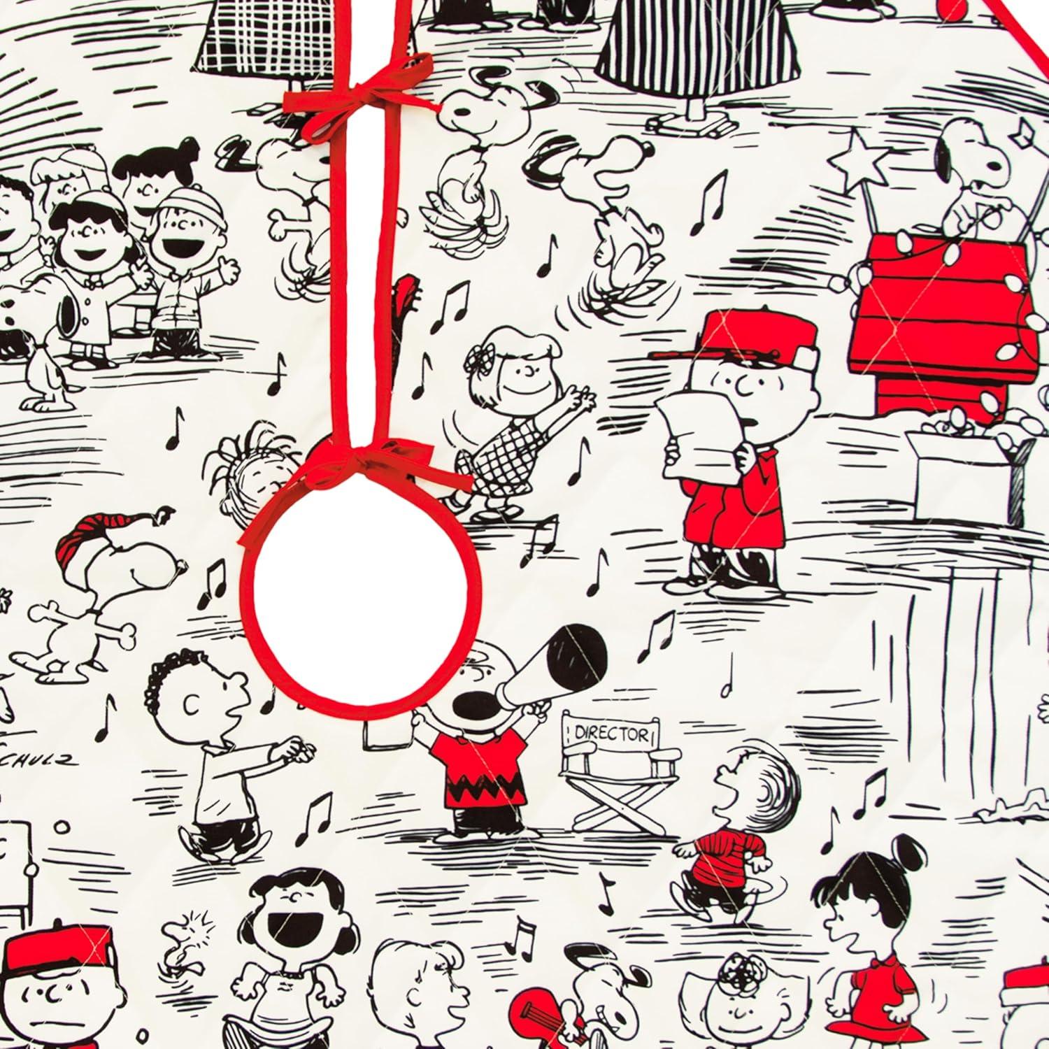 imageHallmark Peanuts Nativity Countdown Calendar Miniature Christmas Tree Set with 12 Mini OrnamentsTree Skirt