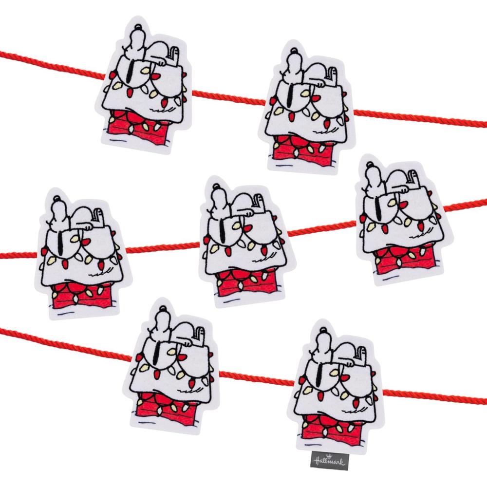 imageHallmark Peanuts Nativity Countdown Calendar Miniature Christmas Tree Set with 12 Mini OrnamentsGarland