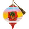 Hallmark Peanuts Ne’Qwa Art Snoopy and Woodstock Christmas Ornament, Hand-Painted Glass