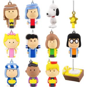 Hallmark Peanuts Nativity Countdown Calendar Miniature Christmas Tree Set with 12 Mini Ornaments(Countdown Calendar)