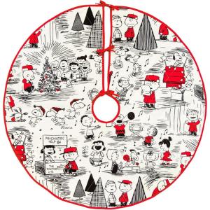 Hallmark Peanuts Nativity Countdown Calendar Miniature Christmas Tree Set with 12 Mini Ornaments(Tree Skirt)