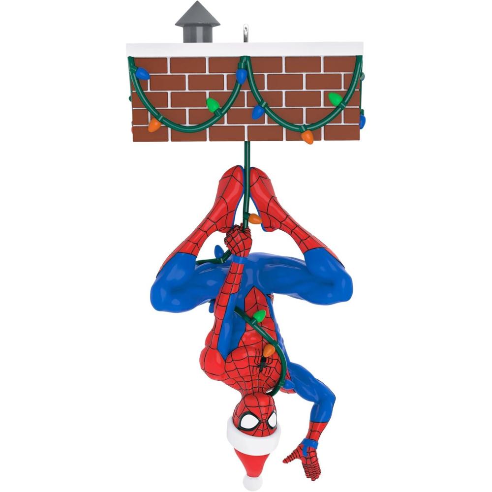 imageHallmark Keepsake Christmas Ornament 2025 Marvel SpiderMan Peekbuster with MotionActivated Sound Gifts for Marvel FansSpiderMan