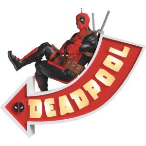 Hallmark Keepsake Christmas Ornament 2025, Marvel Deadpool It’s a Sign! with Light, Gifts for Marvel Fans(Deadpool)