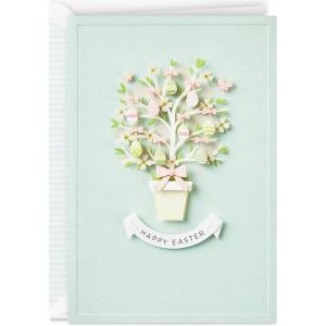 Hallmark Signature Easter Card (Spring Tree with Easter Egg Ornaments, Vintage Design)(Easter  Beautiful Egg Tree)