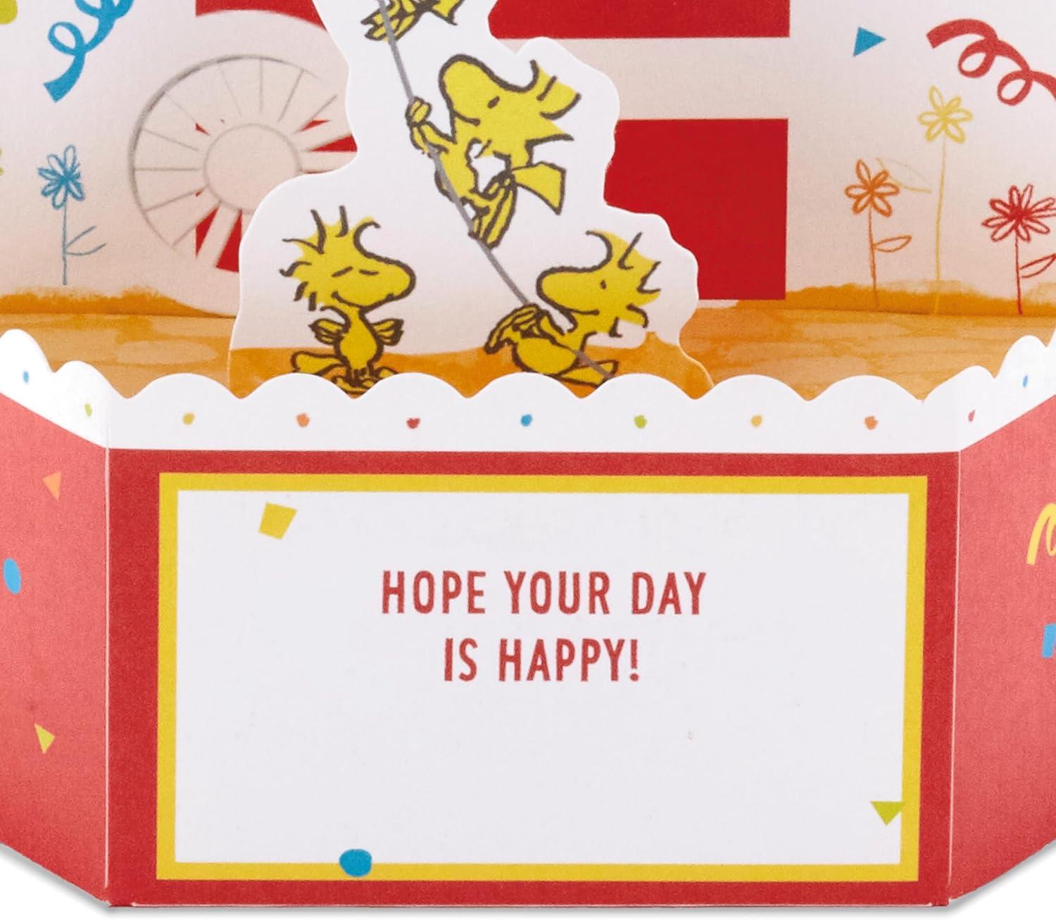 imageHallmark Paper Wonder Peanuts Pop Up Birthday Card with Music Snoopy Birthday Balloons