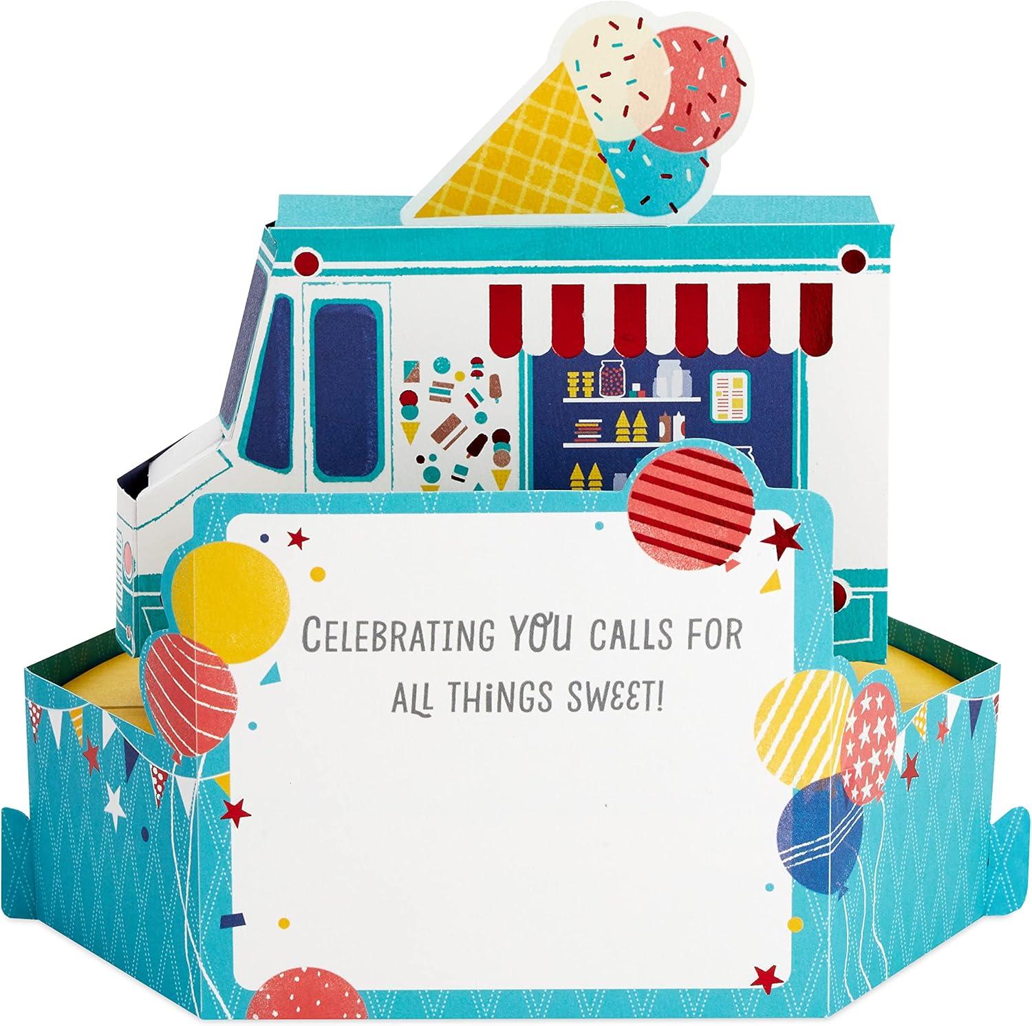 imageHallmark Paper Wonder Pop Up Birthday Card with Music Birthday Cake Happy by Pharell WilliamsIce Cream Truck