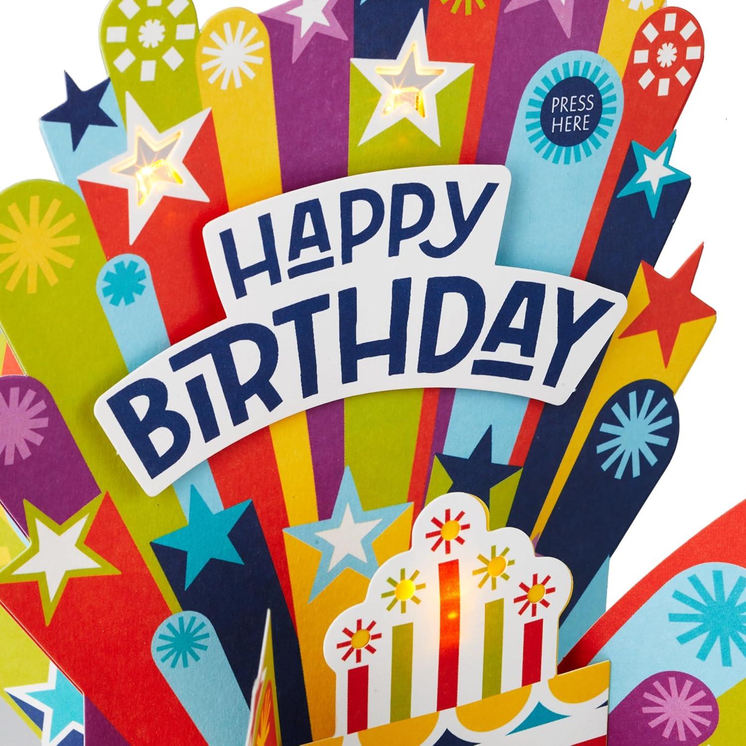 imageHallmark Paper Wonder Pop Up Birthday Card with Music Birthday Cake Happy by Pharell WilliamsPop Up Cake Happy by Pharell Williams