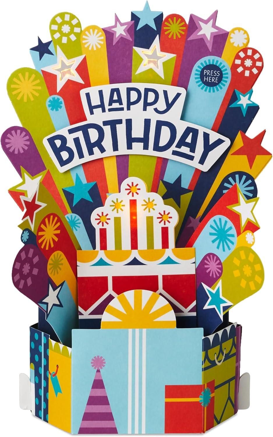 imageHallmark Paper Wonder Pop Up Birthday Card with Music Birthday Cake Happy by Pharell WilliamsPop Up Cake Happy by Pharell Williams