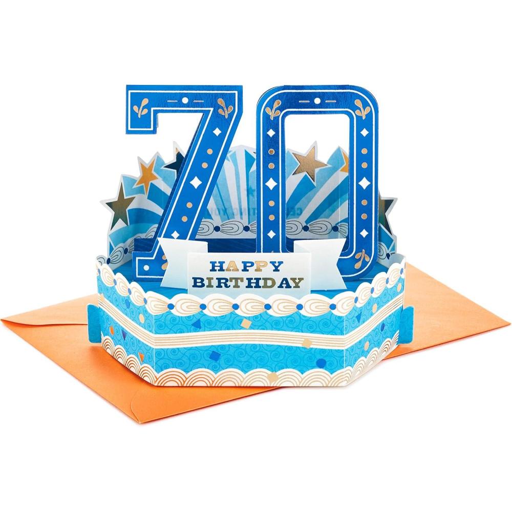 imageHallmark Paper Wonder 70th Birthday Pop Up Card Celebrating You
