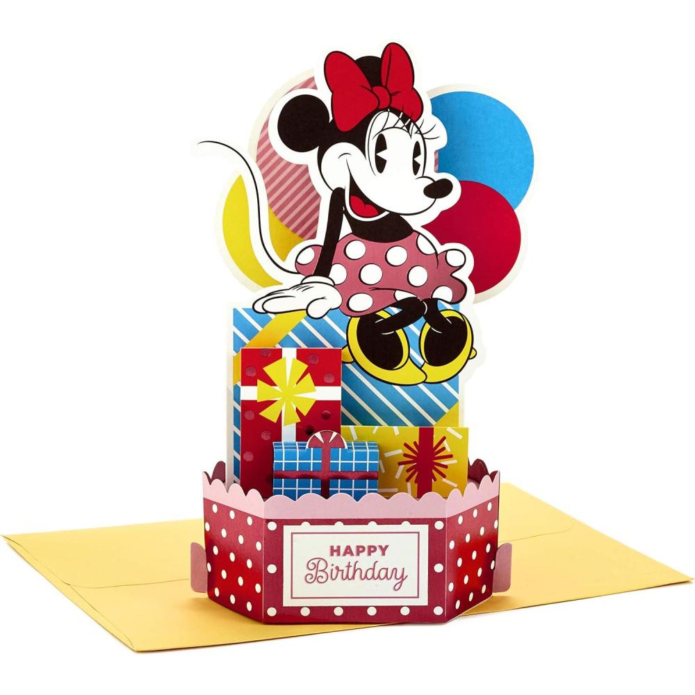 imageHallmark Paper Wonder Minnie Mouse Pop Up Birthday Card Extra Sweet