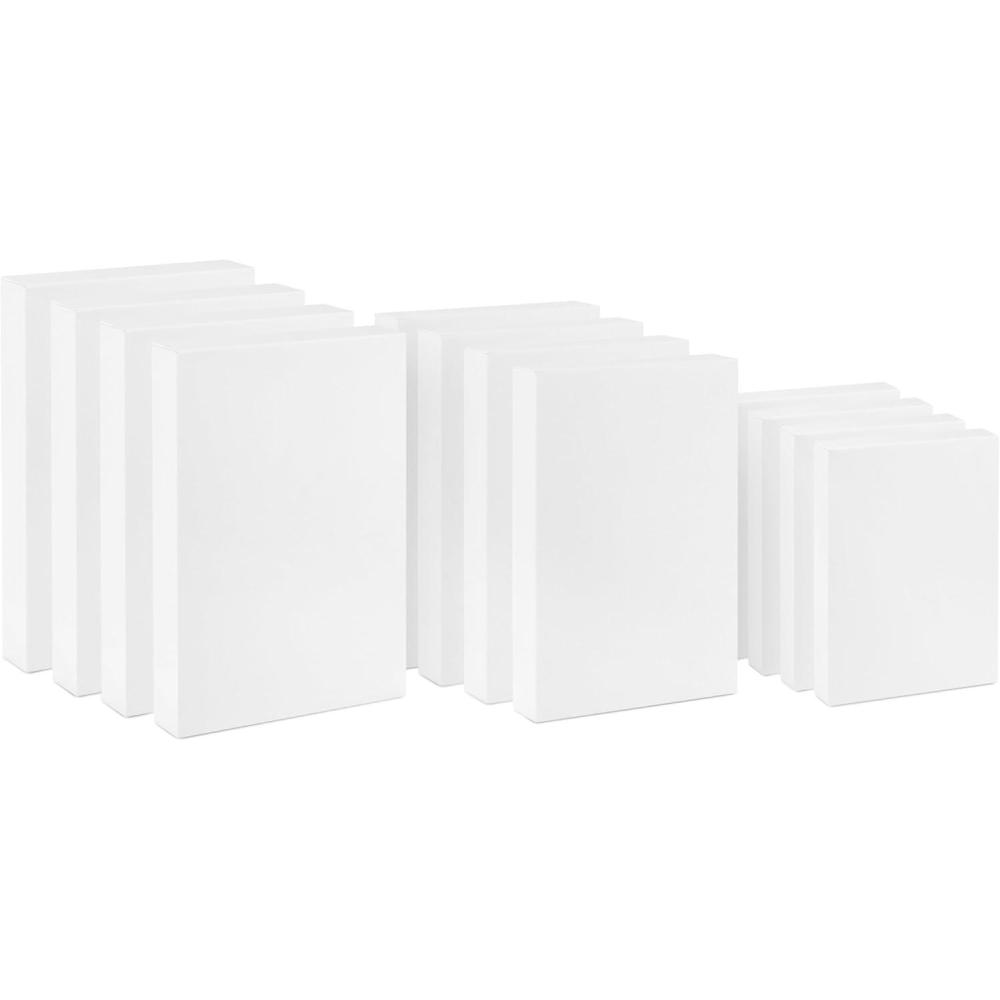 imageHallmark Small Gift Boxes with Lids Bundle 6 Boxes Scalloped Solids for Birthdays Graduations Mothers Day Easter12 Pack  White