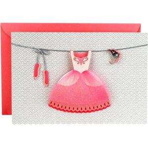 Hallmark Birthday Card for Girls with Sound (Cupcake, Plays Happy by Pharrell Williams)(Ballerina Princess)