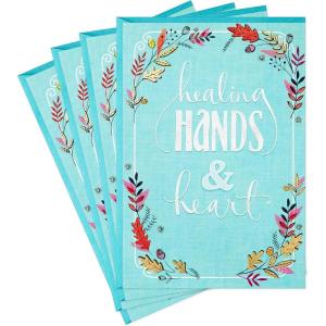Hallmark Pack of Thank You Cards, Nurses Day Cards (4 Cards with Envelopes, Care You Give)(Turquoise)