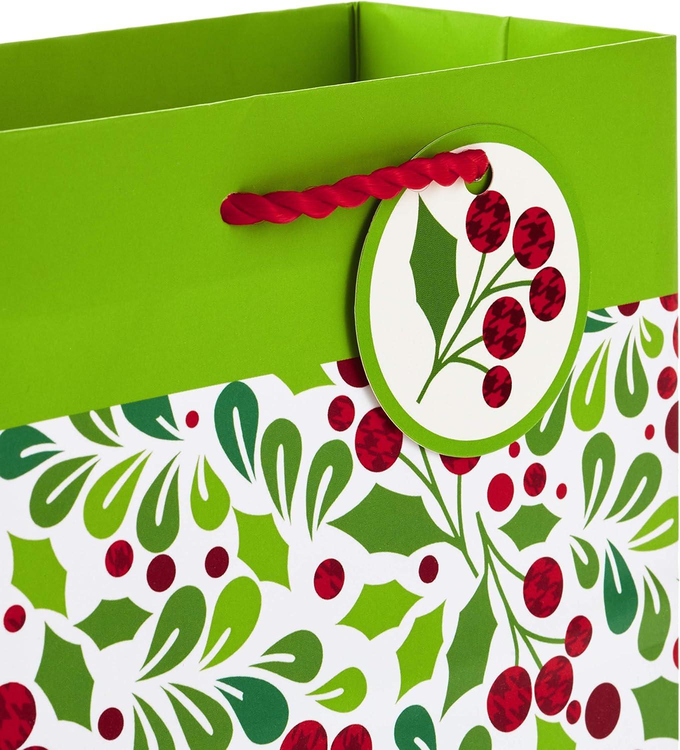 image:imageHallmark 6 Small Christmas Gift Bag Bundle Festive Holiday Pack of 8 4 DesignsSmall Gift Bags