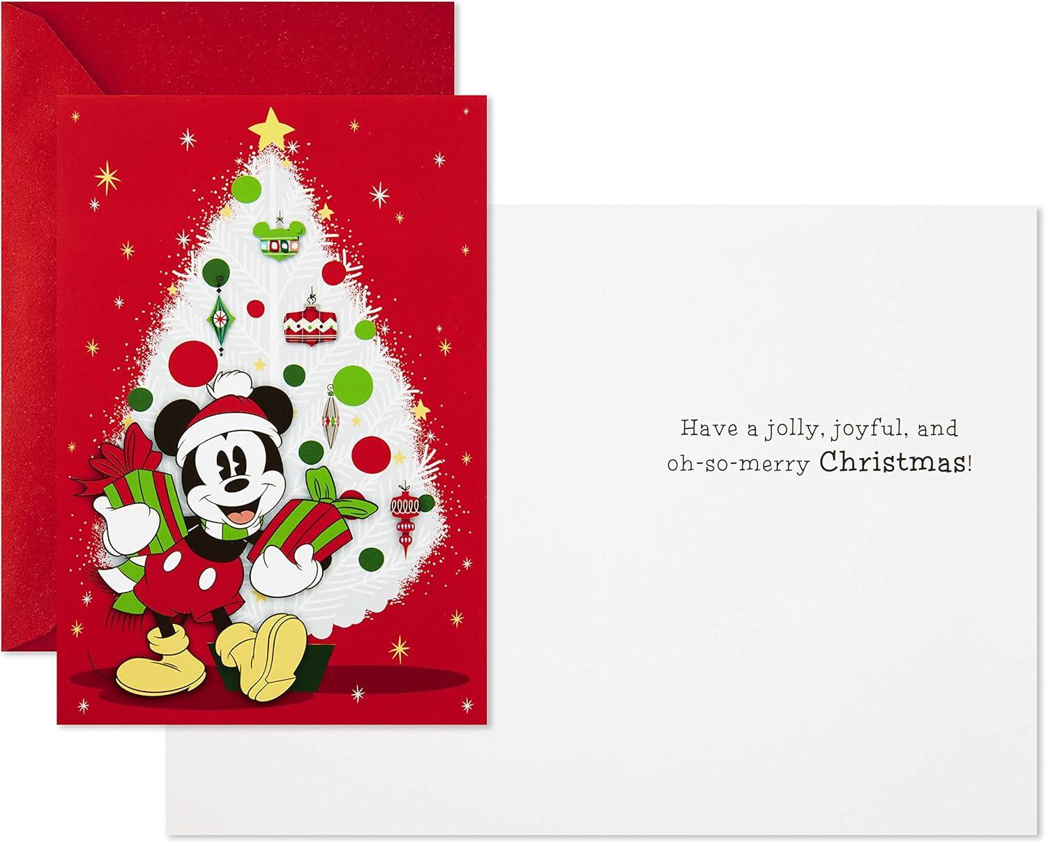image:imageHallmark Pack of Disney Christmas Cards Jolly Joyful Mickey Mouse 10 Cards with Envelopes