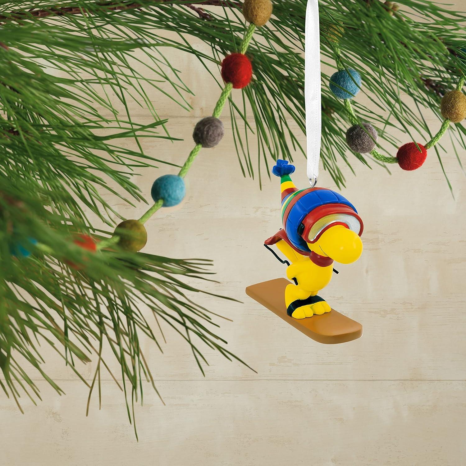 image:imageHallmark Peanuts Baseball Mystery Miniature Christmas Ornaments Set of 2Skiing Woodstock