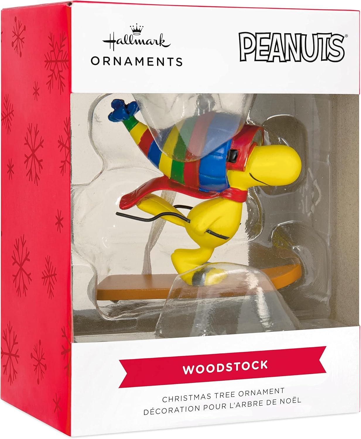 image:imageHallmark Peanuts Baseball Mystery Miniature Christmas Ornaments Set of 2Skiing Woodstock