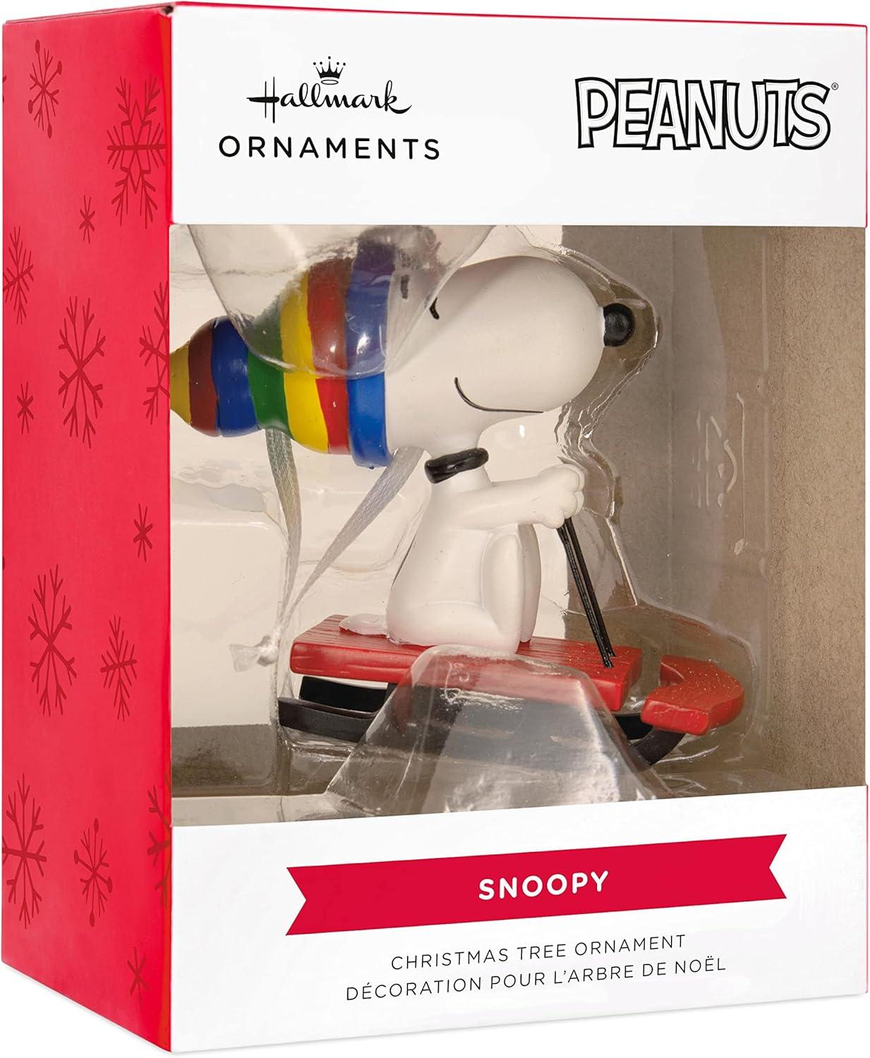 image:imageHallmark Peanuts Baseball Mystery Miniature Christmas Ornaments Set of 2Snoopy Sledding