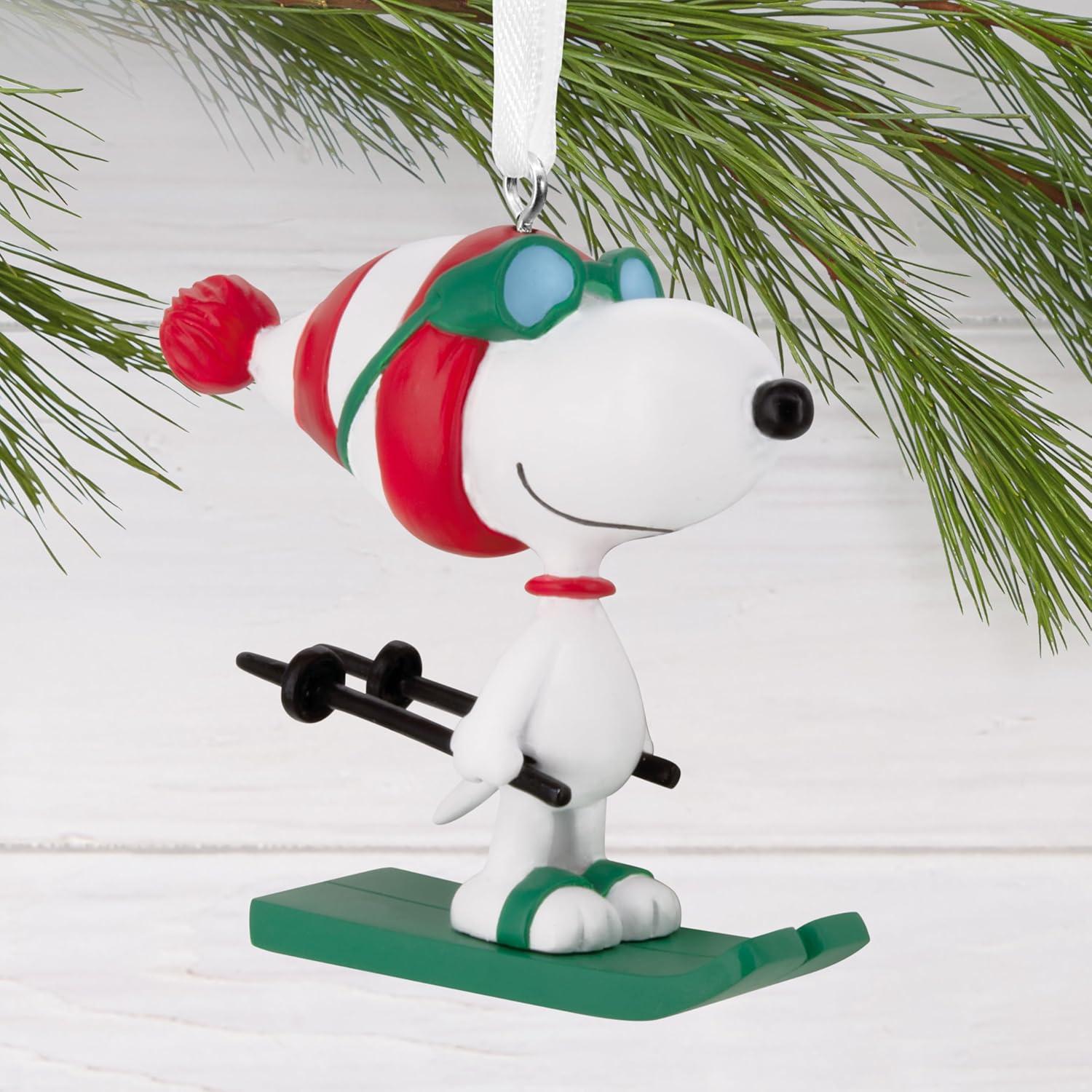 image:imageHallmark Peanuts Snoopy on Holiday Doghouse Christmas Ornament Blown GlassSnoopy Skiing