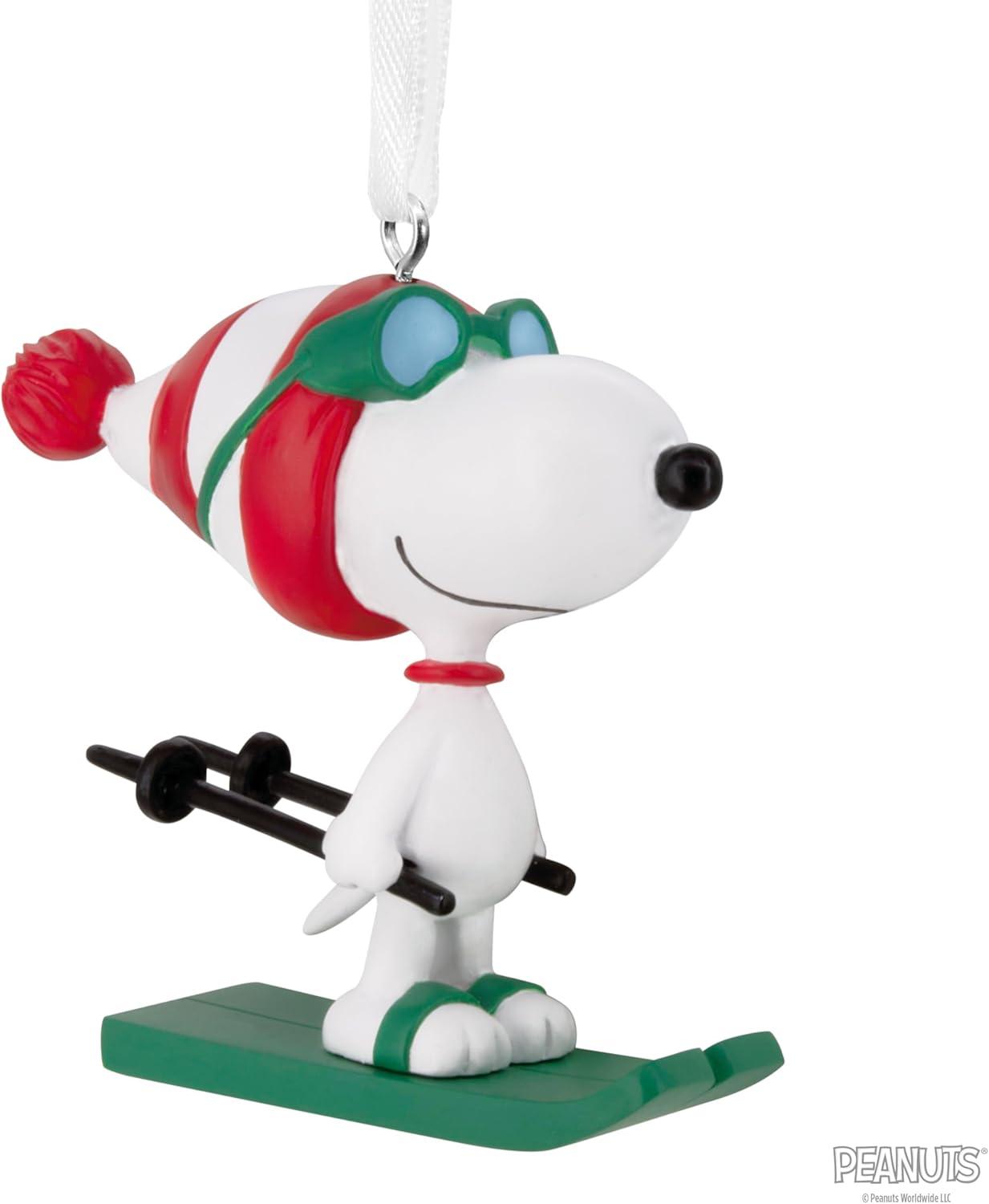 image:imageHallmark Peanuts Snoopy on Holiday Doghouse Christmas Ornament Blown GlassSnoopy Skiing