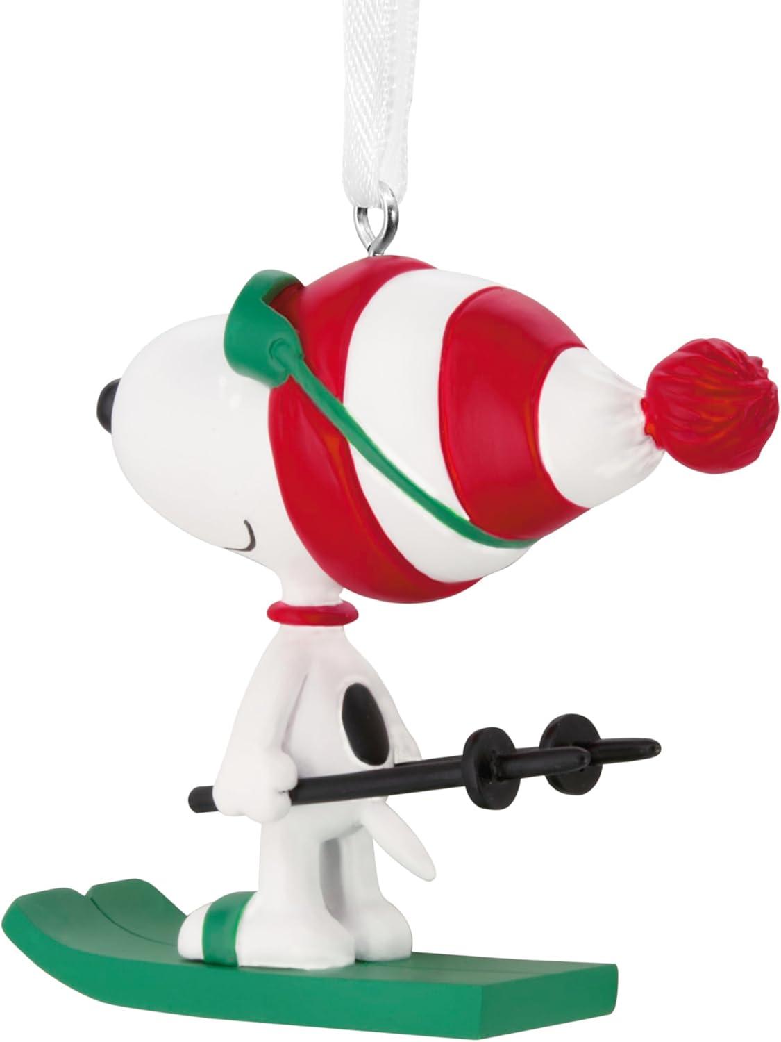 image:imageHallmark Peanuts Snoopy on Holiday Doghouse Christmas Ornament Blown GlassSnoopy Skiing