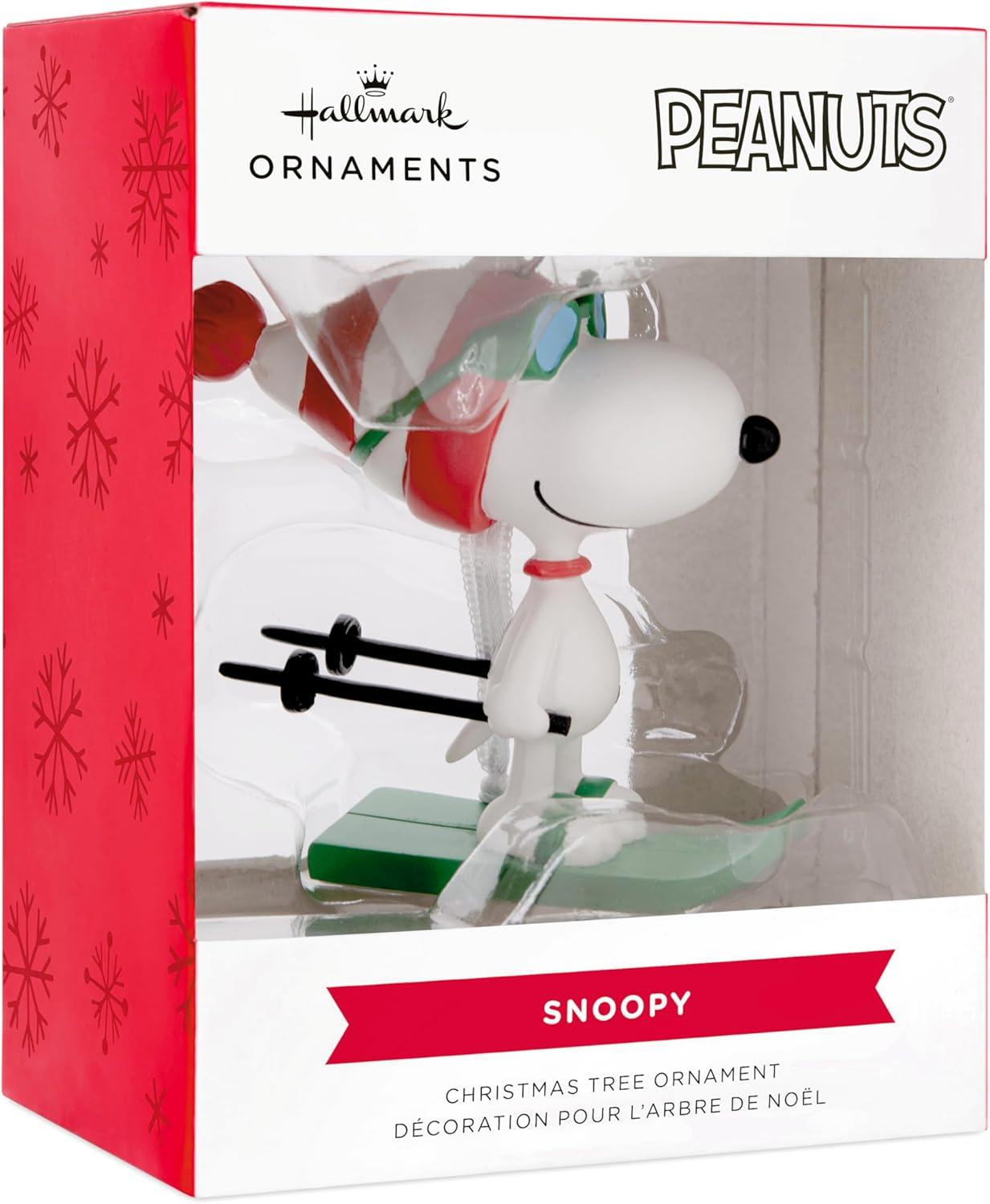 image:imageHallmark Peanuts Snoopy on Holiday Doghouse Christmas Ornament Blown GlassSnoopy Skiing