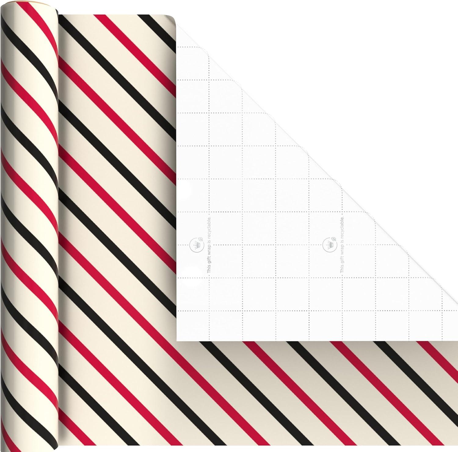 image:imageHallmark Red and Black Wrapping Paper Mini Rolls 3Pack Bows Diagonal Stripes Polka Dots for Valentines Day Birthdays Mothers Day Bridal Showers 45 Sq Ft TotalBows Stripes Polka Dots
