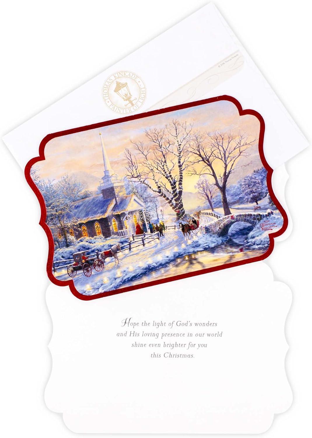 image:imageHallmark Thomas Kinkade Christmas Cards 16 Cards and Envelopes Christmas BlessingMulticolor