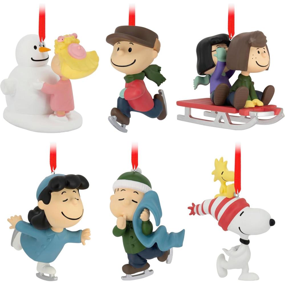 image:imageHallmark Peanuts Tin Ball Christmas Ornaments Set of 12Peanuts Gang  Set of 6