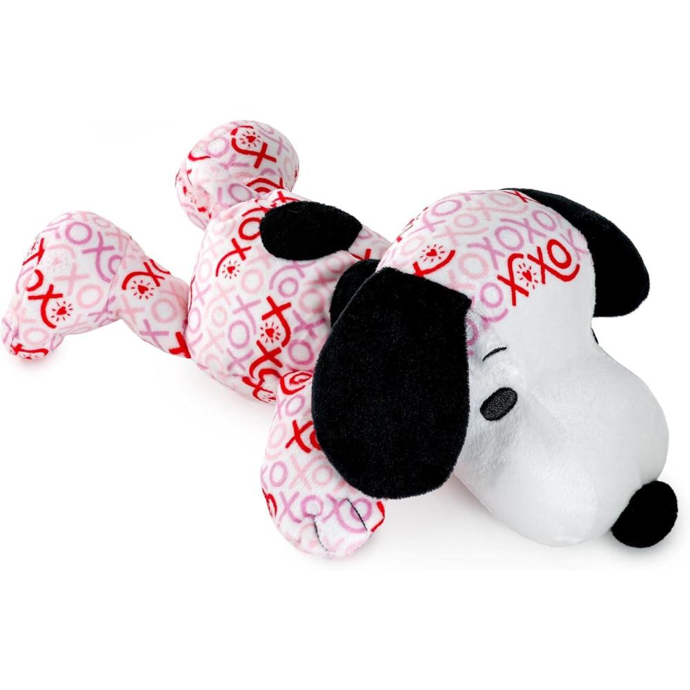 image:imageHallmark Peanuts Valentines Day Floppy Snoopy Plush Toy Pink and Red XOXO on White Gift for Kids Grandchildren Spouse