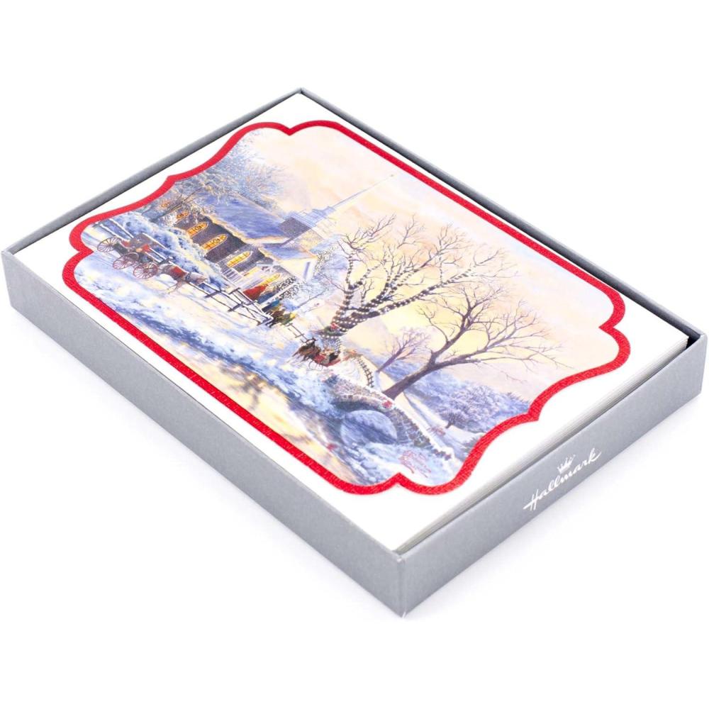 image:imageHallmark Thomas Kinkade Christmas Cards 16 Cards and Envelopes Christmas BlessingMulticolor