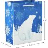 Hallmark 6″ Christmas Gift Bags (6 Small Bags: Blue and White, Polar Bear, Snowflakes, Reindeer and Trees) for Holiday Parties, Gift Cards, Teacher Presents, Party Favors(138)