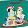 Hallmark Bluey Christmas Red and Green Gift Bag Bundle (2 Bags: 10″ Large Horizontal and 15″ Extra Large) for Kids, Grandchildren, Boys, Girls(Bluey)