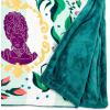 Hallmark Bridgerton Throw Blanket, 50″ x 60″ (Purple Silhouettes on Green Floral) Gift for Moms, Daughters, Sisters, Teens, Christmas, Mother’s Day, Valentine’s Day