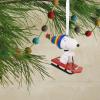Hallmark Peanuts Baseball Mystery Miniature Christmas Ornaments, Set of 2(Snoopy Sledding)