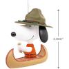 Hallmark Peanuts Snoopy in Canoe Christmas Ornament