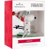 Hallmark Peanuts Snoopy on Holiday Doghouse Christmas Ornament, Blown Glass(Snoopy Skiing)