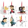 Hallmark Peanuts Tin Ball Christmas Ornaments, Set of 12(Peanuts Gang  Set of 6)