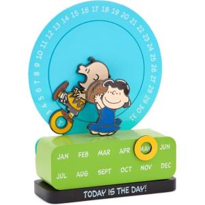 Hallmark The Office Perpetual Calendar (Stapler in Gelatin) Gifts for Fans(Peanuts Charlie Brown and Lucy)