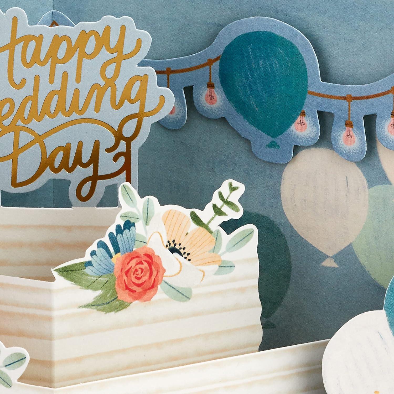 image:imageHallmark Paper Wonder Displayable Pop Up Wedding Card Just MarriedBlue
