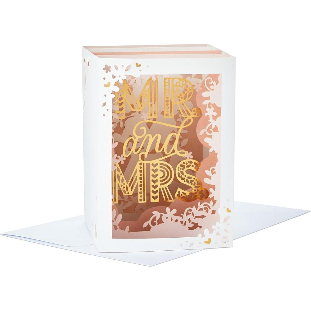 image:imageHallmark Paper Wonder Displayable Pop Up Wedding Card Just MarriedGold