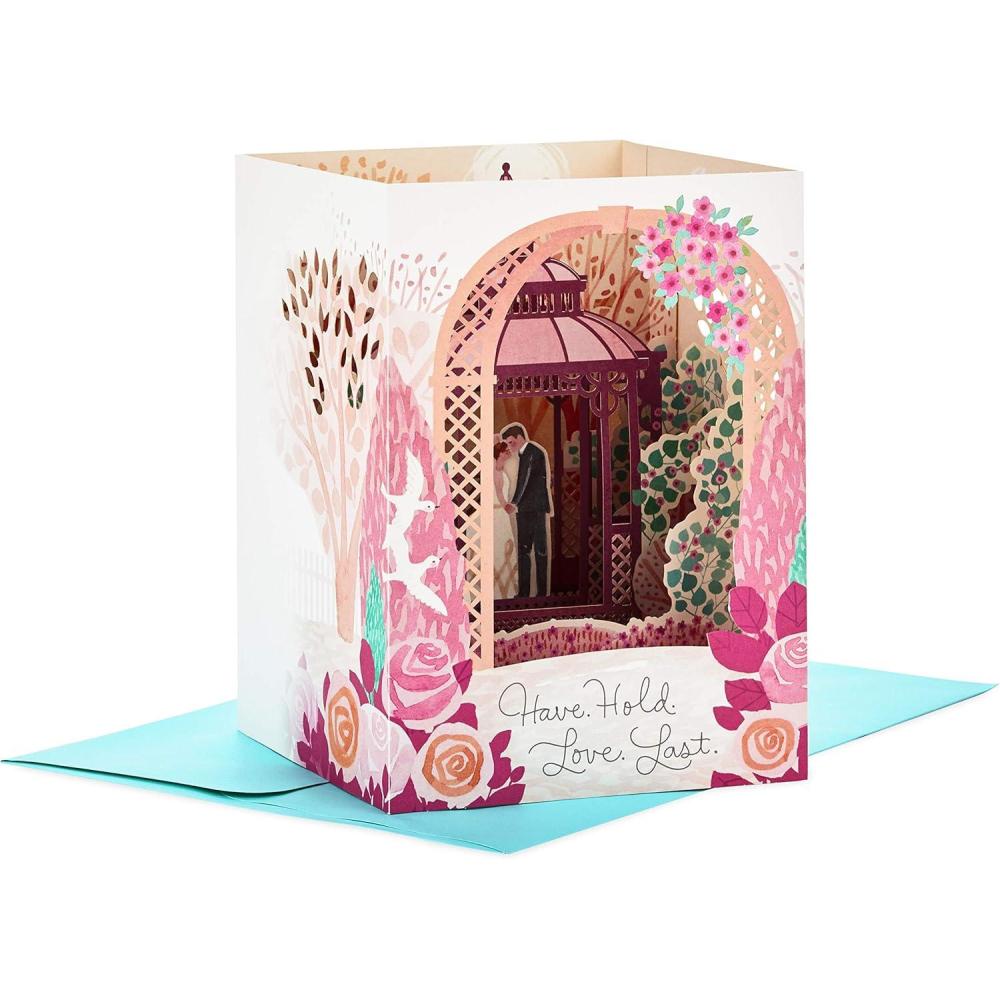 image:imageHallmark Paper Wonder Displayable Pop Up Wedding Card Just MarriedPink