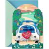 Hallmark Paper Wonder Displayable Pop Up Wedding Card (Just Married)(Multicolor)