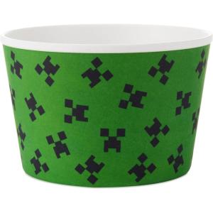 Hallmark Minecraft Snack and Popcorn Bowls, 6.5″ (Set of 4, Creeper Faces) Gift for Kids, Gamers, Teens, Fans, Christmas, Birthday Parties