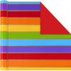 Hallmark Bulk Reversible Birthday Wrapping Paper Rolls (2 Rolls: 160 Sq. Ft. Total) Rainbow Letters, Colorful Confetti, Polka Dots on Teal, Solid Orange(Rainbow Stripes)
